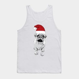 A Christmas Pug Puppy Tank Top